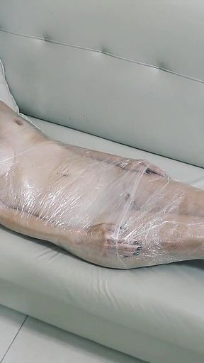 Ingrid - Tight Mummification and Cum on Her Face!