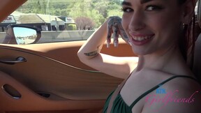 BTS on a date with amateur babe Delilah Day rubbing cock and playing before heading home