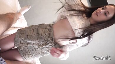 Stepdad pounds his 18yo stepdaughter raw doggystyle cumshot