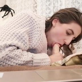 Dildo Throating on Cam