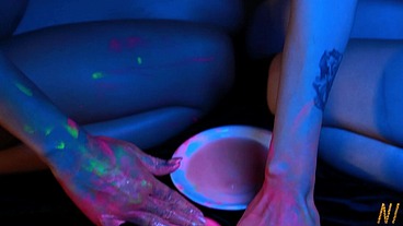 Home Party With Dildo - Lola Shine And Stacy Bloom lesbian fun.