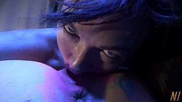 Home Party With Dildo - Lola Shine And Stacy Bloom lesbian fun.