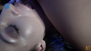 Home Party With Dildo - Lola Shine And Stacy Bloom lesbian fun.