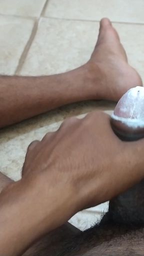 My Cumshot on Bathroom