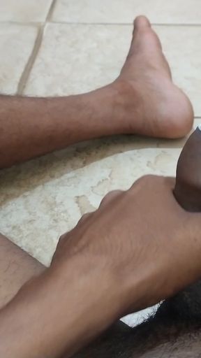 My Cumshot on Bathroom
