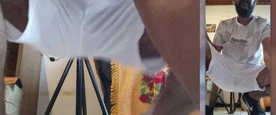 Transparent white shorts