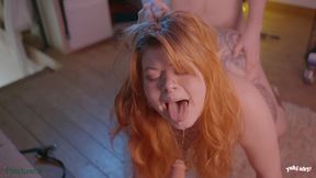 Redhead Sex Slave, He Does What He Wants!