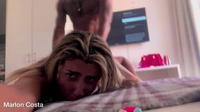 meti no pelo no cu da minha namorada e nao resisti.. gozei dentro - a safadinha do forro