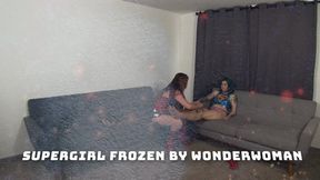 WonderWoman Freezes Supergirl for her pleasure 11
