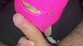 Close up of pulsating cum in a young woman'_s mouth (horny lady)