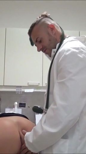 Emotional moment from &quot;German Teen Nurse Seduce to MMF Fuck at Work in Hospital&quot;