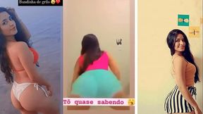 Morena vadia Maria eduarda rebolando e mostrando o rabetao