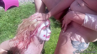 Lesbian CLOWN Becomes my PISS RECEPTACLE! Chloe Kreams, Apricot Pitts