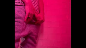 Amateur guy pissing in the toilets of a bar