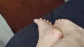 Rough soles seductively rubbing