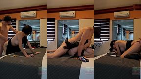 fetiche cuckold en el motel y lechazo masivo sobre sus chichotas operadas [video completo premium]