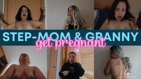 Step-Mom and Granny Get Pregnant