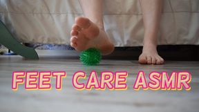 Giantess Feet ASMR Practice by Bare Foot Princess Linnea - Massage, Step and Squeez the Ball