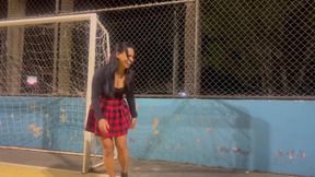 Preta Left Home at Night, I Went After Her, I Found Her in the Park, She Was so Horny That We Decided to Have Sex Right There.