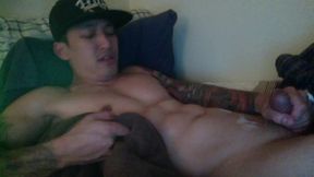 Jesse Wing Shoots His Load All over His Chiseled Stomach