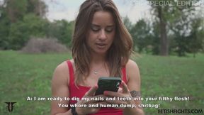 FF135 Ambra vs Michela – Breast ****, all out savage catfight PT1