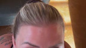 Anna and Bryan’s Red Lipstick Smoking Hot Blowjob