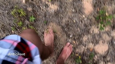 Crushing plants with my feet