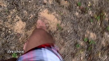 Crushing plants with my feet