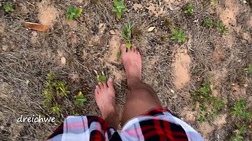 Crushing plants with my feet