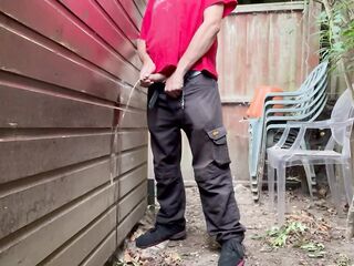 Desperation piddle behind my shed