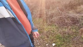 Drinking beer and peeing outdoor (60fps)