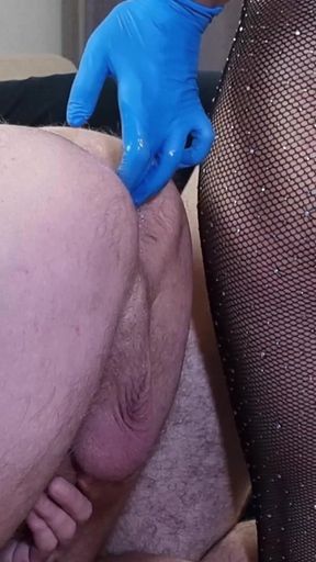 New Bisexual Threesome. MMF. Wife Invites Bisexual Slave for Her Husband. Full Scene. Ep 25201