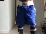 working the heavy bag in slow motion