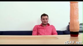 Guy Gets Glazed with Facial Spunk Fountain After Hot Anal Session
