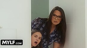 Sia Wood, Trey Haze And Ivy Ireland - Glasses And Overalls Lean Over Man White Lamp