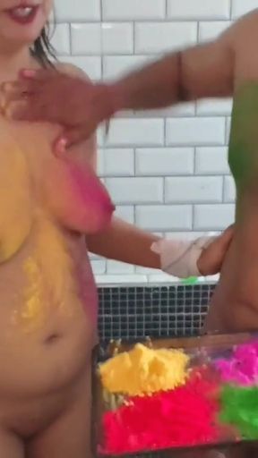 Powerful moment from &quot;Holi Special Holi with the Bestfriend Saara and fucks her in a nice way&quot;