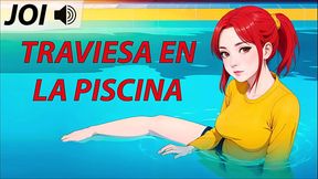 JOI hentai'naughty in the pool Spanish voice