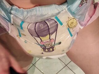 Making Cummies Buzzing My WET ABDL Diaper