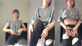 cutting tear clothing grey crop black stockings 5m01 - jan 15, 2024