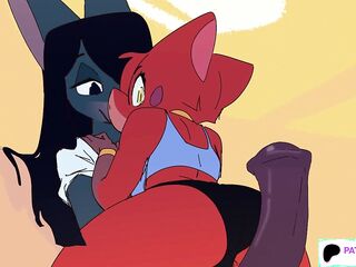 FUTANARTI YIFF GIVING A KISS AND CUM SO MUCK - TOON YIFF