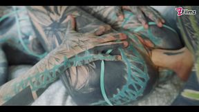 Tattoo girl ANUSKATZZ get fucked balls deep in her ass