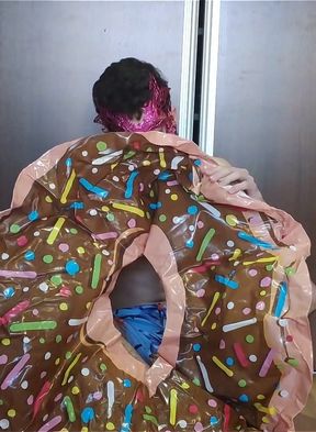 Blowing up My Inflatable Donut Fast!