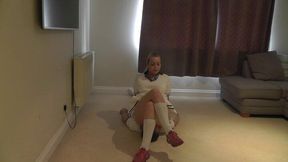 Tennis Club - part 4- Miss Jessica Wood catches a pervert so pushes her smelly thong in his face with Facesitting