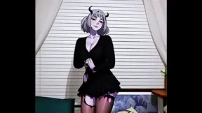 AI Succubus Enchants with Seductive Solo Strip Tease Performance