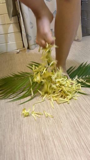 crushing flowers