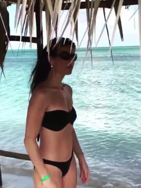 Petite mom shows off her bikini body while teasing her son's bully