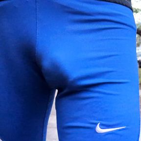 Freballing dickprint showing off in public