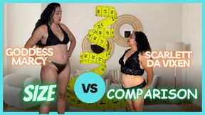 Size Comparison: Amazon Goddess Marcy VS Scarlet Da Vixen - 1080p UHD