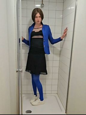 Wetlook Slut Annemieke Cumload under Shower