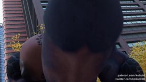 Gay furry macro growth wrecking deathclaw until cum drains cock